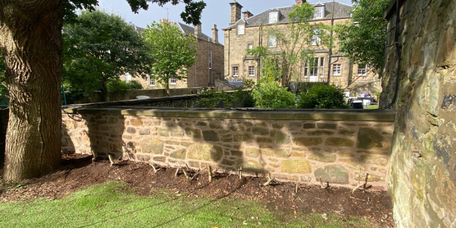 Garden Boundary Wall Repointed - Newington, Edinburgh