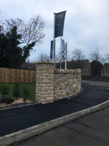New Entrance Walls - Old Dalkeith Road