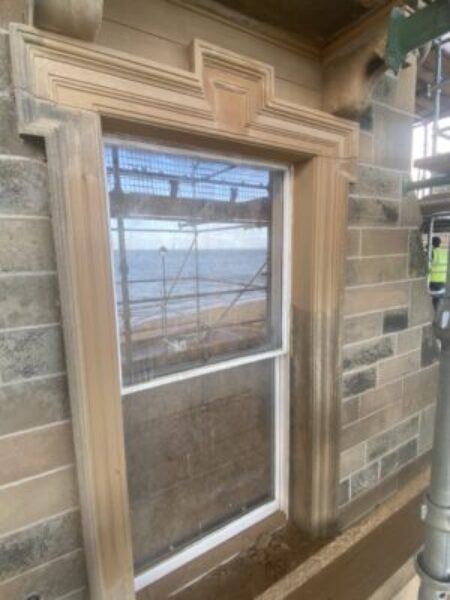 Window Moulded  Jambs and Lintel Repairs Portobello (After)